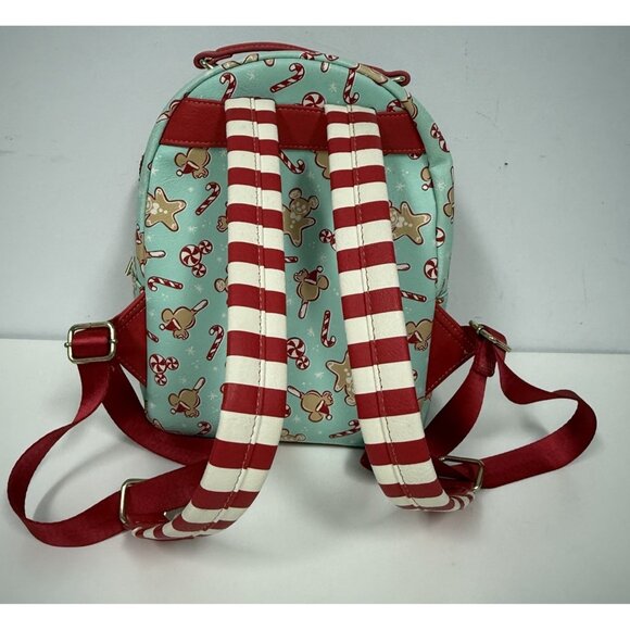 Disney Parks Loungefly Peppermint Gingerbread Candy Cane Mini Backpack Holiday main image 8